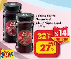 BOLTANE EKSTRA GELENEKSEL ÇİLEK/VİŞNE REÇELİ 380 G